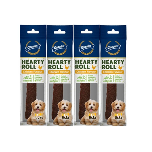 Gnawlers Hearty Roll Chicken Flavoured Dog Treats (9 inch)
