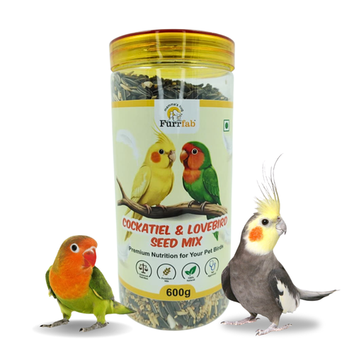 Furrfab's Cockatiel & LoveBird Seed Mix Bird Food, 600g