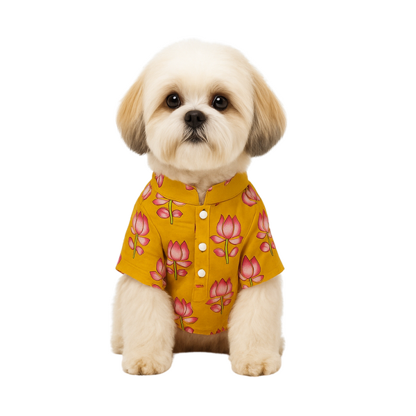 Furrfab Kamal Printed Yelow Kurta for Dogs Ingredients