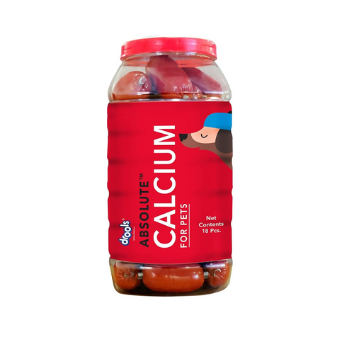 Drools Absolute Dog Supplement Calcium Sausage Jar - 18 Pieces Jar (1.08 kg Pack)