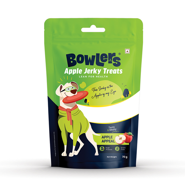 Bowlers Apple Jerky Dog Treats | Apple Appeal, 70g Ingredients
