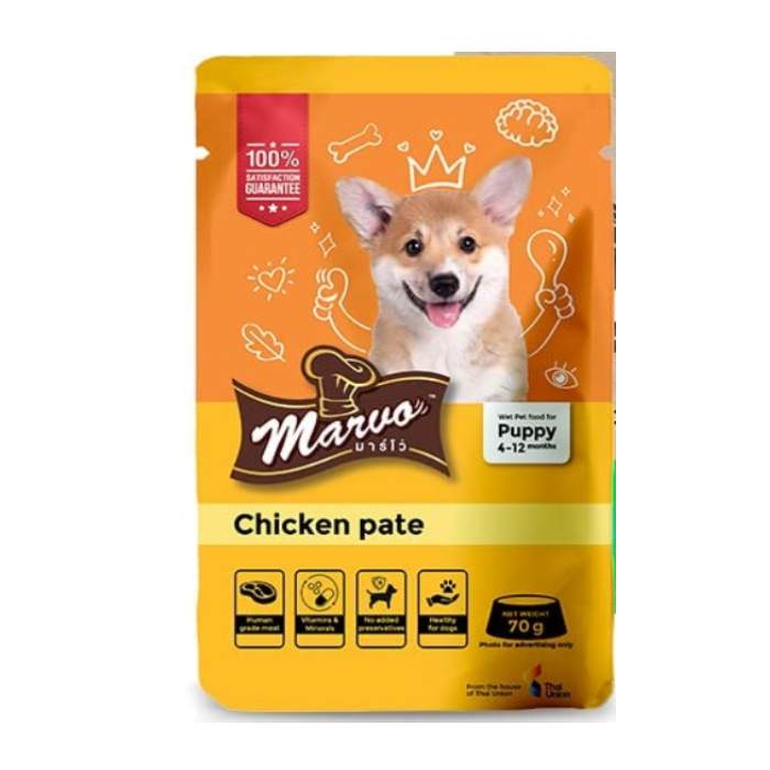 Marvo Puppy Chicken Pate Gravy Wet Food for Puppy, 70g
