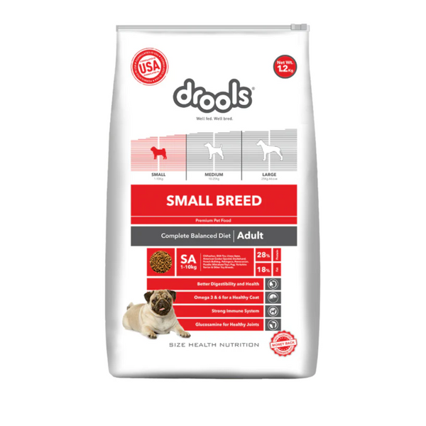 Drools Small Breed Puppy Adult, Premium Dog Food, 1.2kg Ingredients