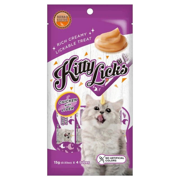 Kitty Licks Chicken Liver Cat Treats 15g x 30 Tubes Ingredients