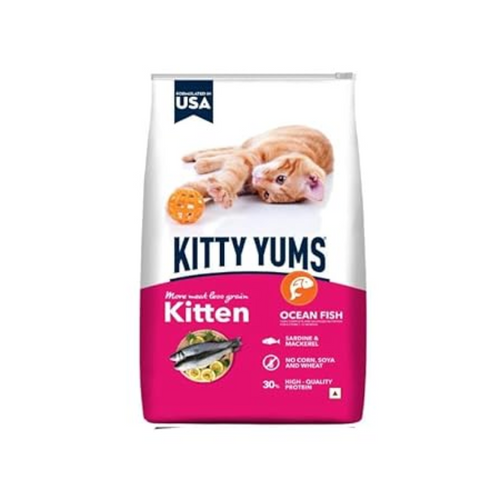 Kitty Yums Kitten Ocean Fish Dry Cat Food - 400g (Pack of 2)