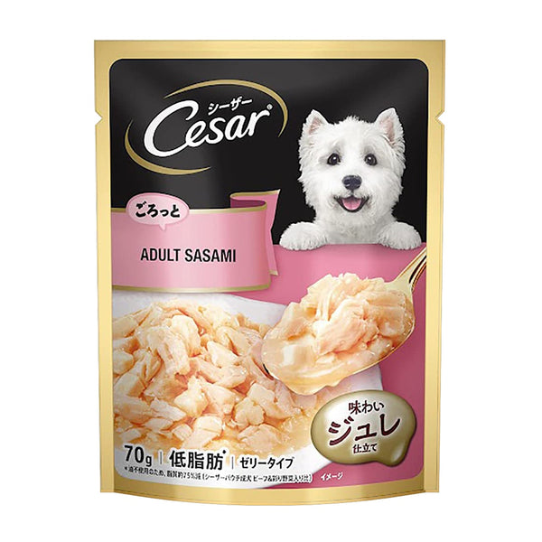 Cesar Gourmet Wet Food for Adult Dogs, Sasami Flavour,70g (Pack of 16) Ingredients
