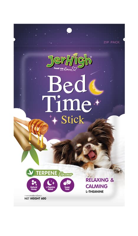 Jerhigh Dog Treat for Relaxing & Calming - Bed Time Stick (Pack of 12)