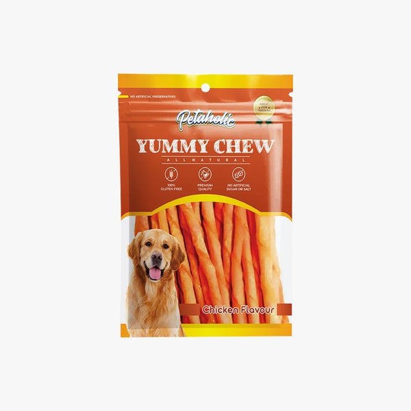 Petaholic Yummy Chew Sticks Dog Treats -Chicken Flavor Ingredients