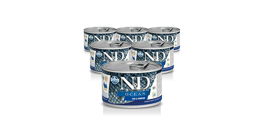 N&D Ocean COD Adult Mini Wet Dog Food. 140g (Pack of 6)