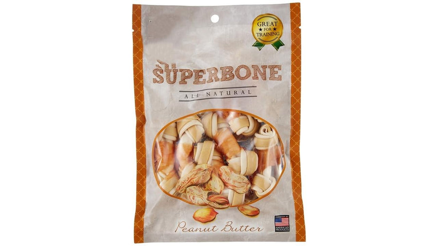 Superbone Knotted Peanut Butter Stick Dog Treats (7 IN 1)