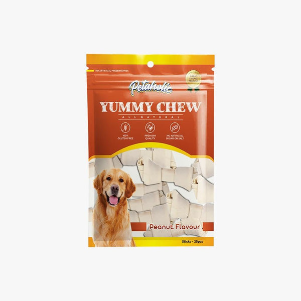Petaholic Yummy Chew Knotted Dog Treats -Peanut Flavor Ingredients