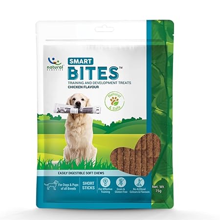 Natural Remedies Smart Bites - Training & Development Treats for Dogs All Breeds, 75g (Pack of 4)