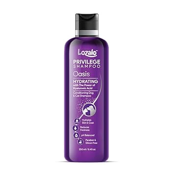 Lozalo Privilege Oasis Hydrating Pet Conditioning Shampoo- 250 ml for Dogs & Cats (Pack of 2)