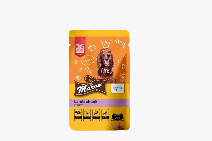 Marvo Adult Lamb Chunk Gravy Wet Food for Adult Dogs, 70g