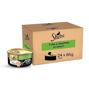 Sheba Deluxe Premium Adult (1+ Years) Wet Cat Food, Tuna & Snapper in Gravy, 85 g Can (Pack of 24) Ingredients