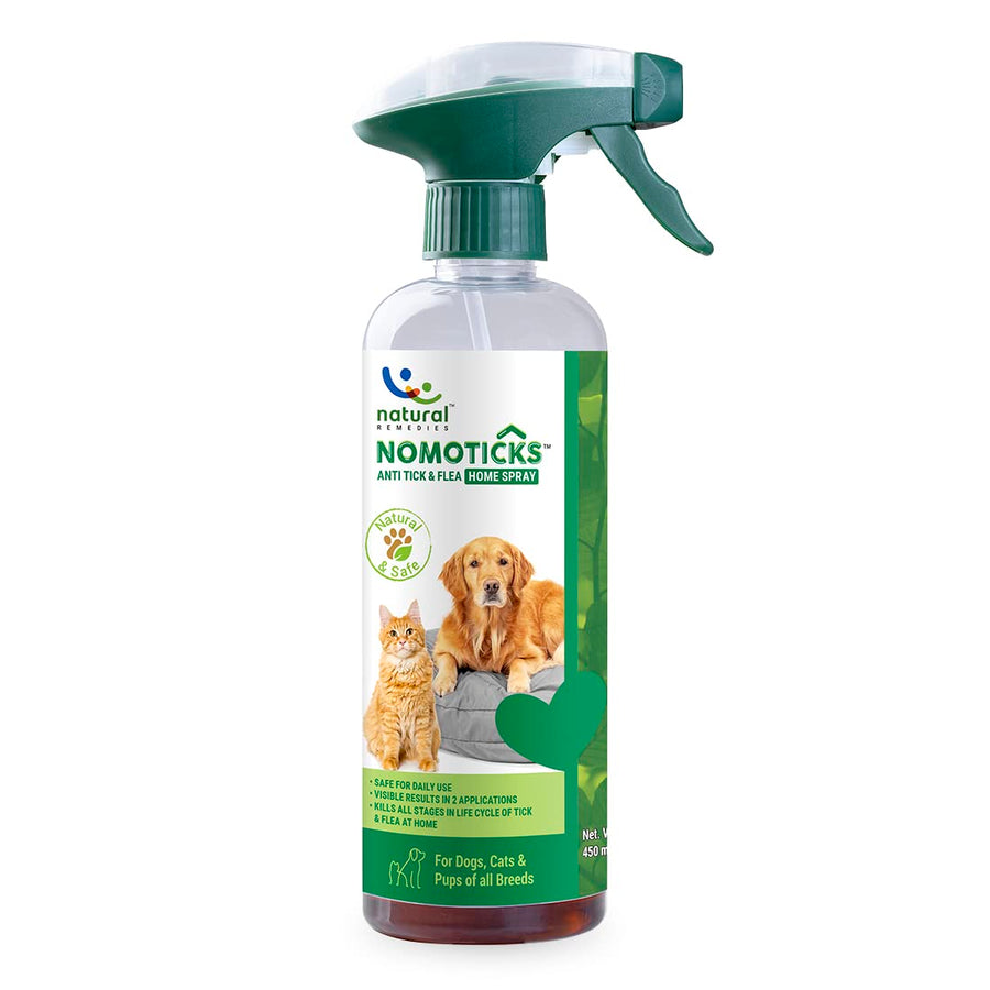 Natural Remedies Nomoticks Anti-Tick & Flea Home Spray, 450 ml