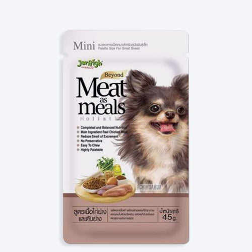 JerHigh Meat as Meal Grilled Chicken Meat & Liver Recipe, 45g (Pack of 6)