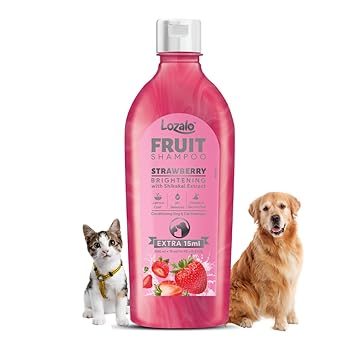 Lozalo Strawberry Fruit Pet Shampoo 500 ml for Dogs & Cats