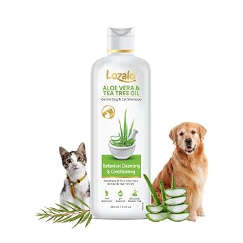 Lozalo Aloe Vera & Tea Tree Oil Shampoo, 250ml for Dogs & Cat