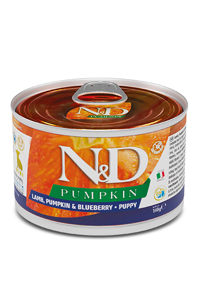 N&D Pumpkin Lamb Starter Puppy Mini, 140g Dog Wet Food Ingredients