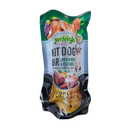 JerHigh Chicken Meat Veg Hot Dog Bar 150g Ingredients
