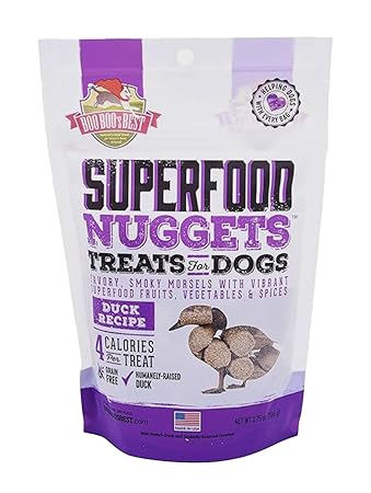 SuperFood Nuggets Treats for Dogs - Duck Recipe, 102g Ingredients