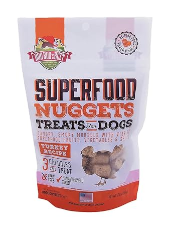 SuperFood Nuggets Treats for Dogs - Turkey Recipe, 102g Ingredients