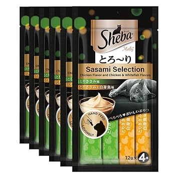 Sheba Melty Premium Lickable Creamy Cat Treats, Sasami Selection – Chicken & Chicken & Whitefish Flavors, 4 Packs x 12g, (48g) Ingredients