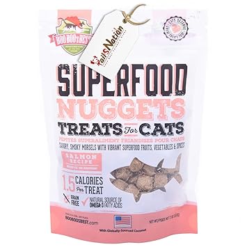 Boo Boo's Best Superfood Nuggets Cat Treat Salmon Flavor, 57g Ingredients