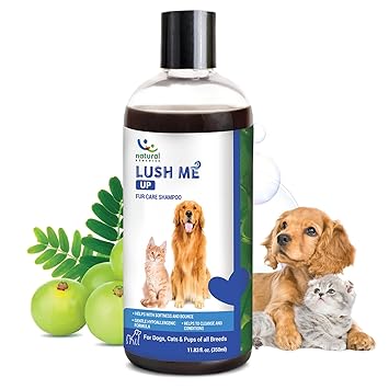 Natural Remedies Lush Me Up Mild Anti-Hairfall Shampoo for Dogs, Cats , 350 ml