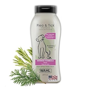 Wahl Flea and Tick Shampoo, Rosemary Cedar, 710ml