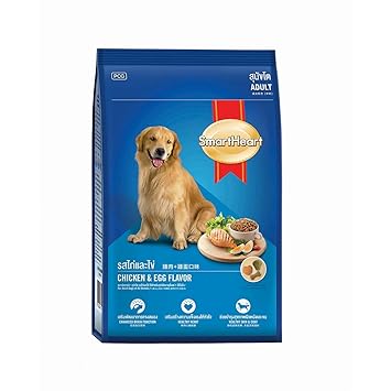 Smart Heart Adult Dog Food Dry Chicken and Egg Flavor Ingredients