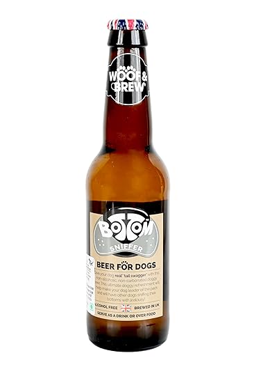 Woof & Brew Bottom Sniffer Beer for Dogs – Non-Alcoholic, 300 ml