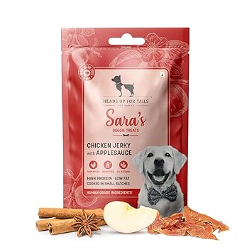 HUFT Sara’s Dog Treats Chicken Jerky with Applesauce, 70g (Pack of 2)