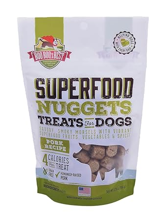 SuperFood Nuggets Treats for Dogs - Pork Recipe, 106g Ingredients