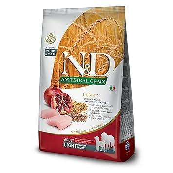N&D ANCESTRAL Chicken Light Adult Medium/ Maxi Dry Dog Food Ingredients