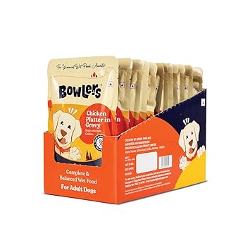 Bowlers Adult Wet Dog Food | Chicken Platter in Gravy |80g (Pack of 48) Ingredients