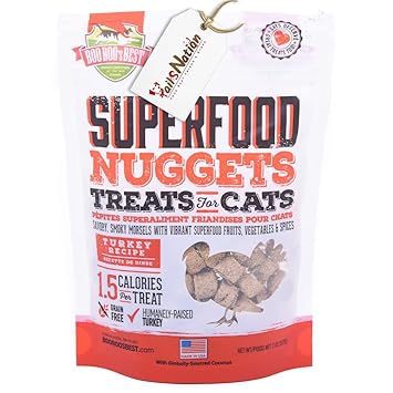 Boo Boo's Best Superfood Nuggets Cat Treat Turkey Flavor, 57g