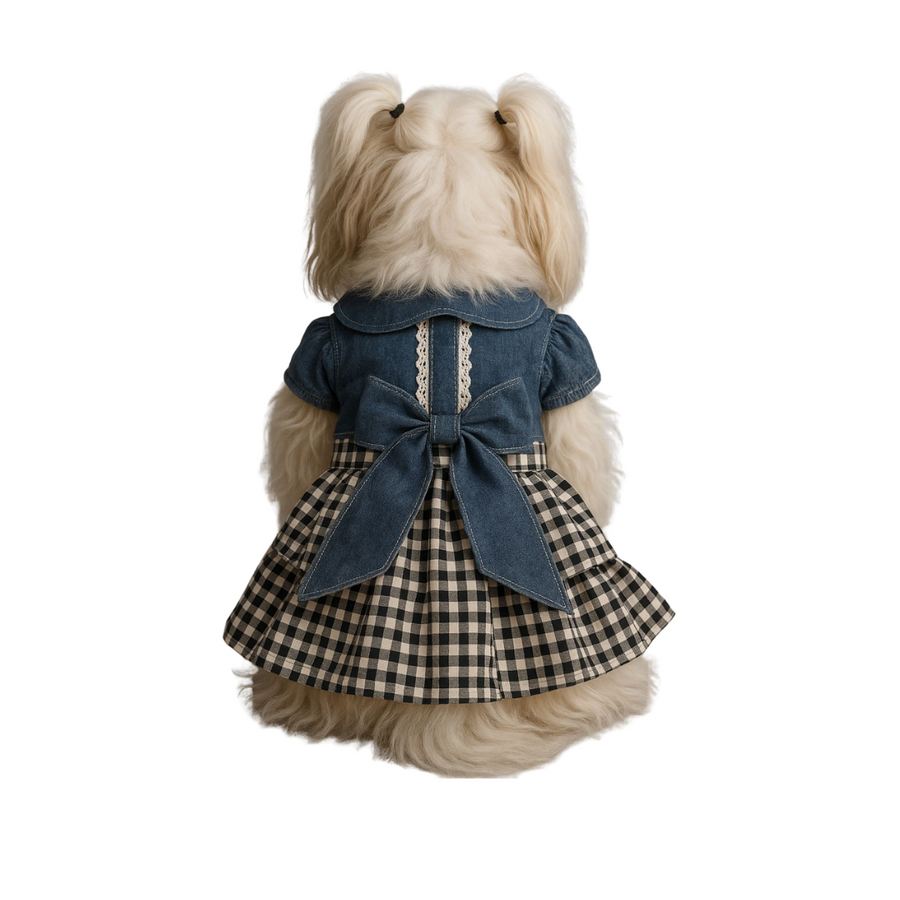 Furrfab Blue Denim Frock for Dogs & Cats