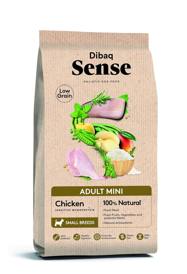 Dibaq Sense Adult Mini Low Grain Chicken Dog Food, 2kg Ingredients
