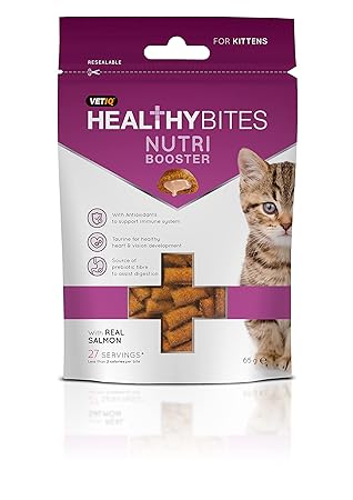Mark And Chappell Healthy Bites Nutri Booster Cat & Kitten Treats, 65g