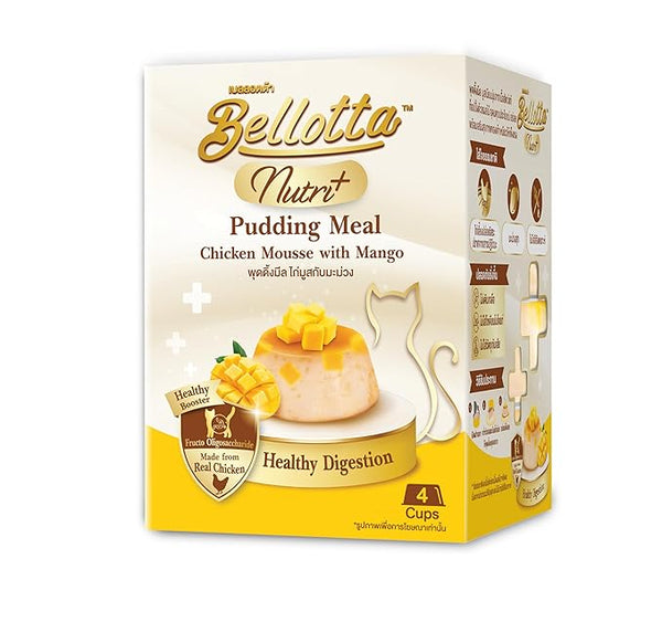 Bellotta Nutri+ Cat Pudding Meal, Chicken Mousse with Mango, Healthy Digestion Formula, 100g (Pack of 2) Ingredients