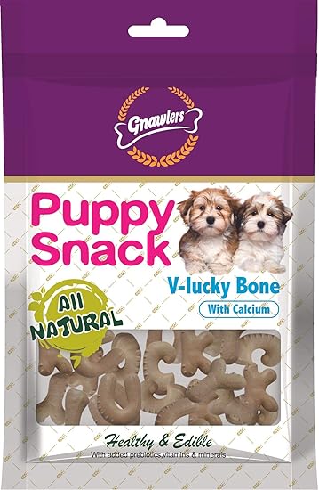 Gnawlers V-Lucky Calcium Bone Puppy Snack, 270g