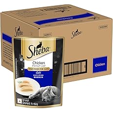 Sheba Rich Premium Adult (+1 Year) Fine Wet Cat Food, Chicken Loaf (24 x 70g) Ingredients