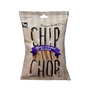 Chip Chops Chicken & Codfish Sandwich Dog Treats, 250g