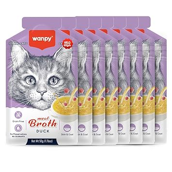 Wampy Meat Broath Duck Flavor for Cats, 50g Ingredients