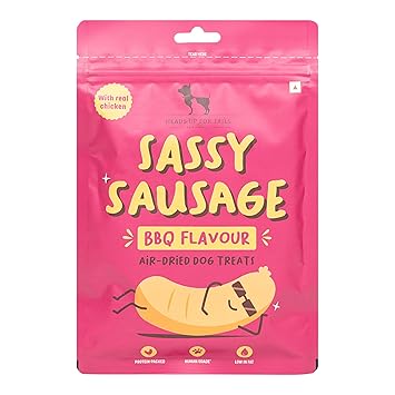 HUFT Sassy Sausage Dog Treats with Real Chicken Air-Dried (BBQ), 100g Ingredients