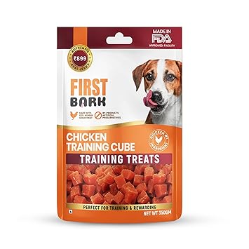 First Bark Chicken Training Cubes Dog Treat, 350g Ingredients