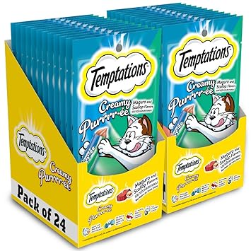 Temptations Creamy Purrrrr-ée Lickable Cat Treats, Maguro and Scallop Flavour, 48g Ingredients