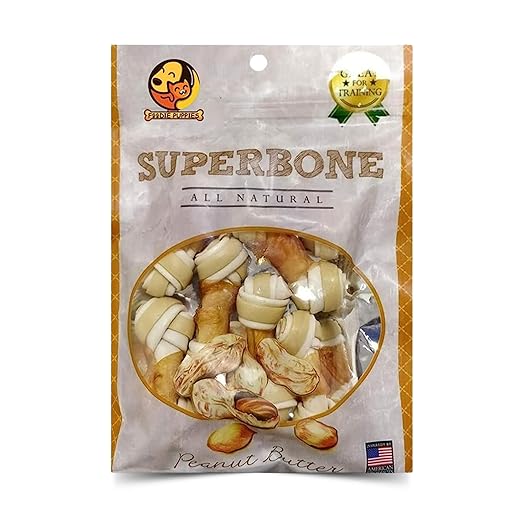 Superbone Knotted Peanut Butter Stick Dog Treats (21 IN 1)